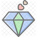 Diamond Stone Heart Icon