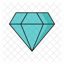 Diamond Gemstone Outline Icon