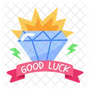 Diamond Good Luck Luck Typography Icon