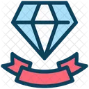 Diamond Achievement Diamond Ribbon Icon