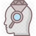 C Brilliant Diamond Brain Head Diamond Icon