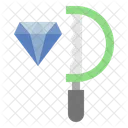 Diamond Cut Saw Cutting Icon
