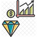 Diamond Growth  Icon