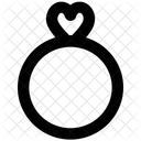Diamond Ring Heart Icon