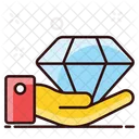 Diamond Crystal Carbon Alloy Icon