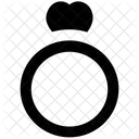 Diamond Ring Heart Icon