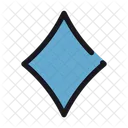 Diamond Shape And Symbols Gamble Icon
