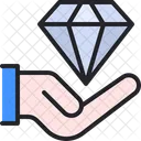 Diamond Hand Wealth Icon