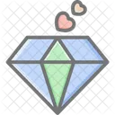 Diamond Stone Heart Icon
