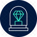 Diamond Museum Neon Glow Icon