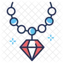 Diamond Necklace Locket Pendant Icon
