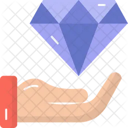 Diamond on hand  Icon
