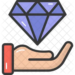 Diamond on hand  Icon