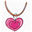 Diamond Pendant Necklace Ladies Ornaments Icon