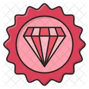Diamond Quality Sticker Icon