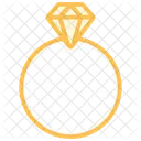 Diamond Ring Duotone Line Icon Icon