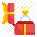 Diamond Ring Giftbox Open Icon