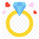 Ring Diamond Heart Icon