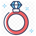 Diamond Ring Engagement Ceremony Icon