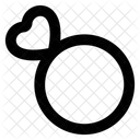 Ring Diamond Ring Heart Ring Icon