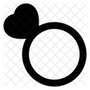 Ring Diamond Ring Heart Ring Icon