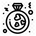 Diamond Ring Heart Ring Icon