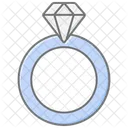 Diamond Ring Lineal Color Icon Icon