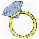 Diamond Ring Vector  Icon
