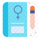 Diario Dia Da Mulher Caderno Icon