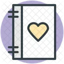 Diary Heart Sign Icon