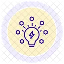 Dicas De Economia De Energia Icone De Circulo Colorido Ícone