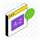 Diccionario En Linea Vocabulario Libro De Palabras Icono