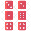 Dice Cube Red Dice Icon