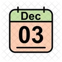 Dicembre Calendario Data Icon