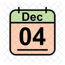 Dicembre Calendario Data Icon