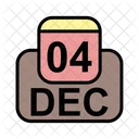 Dicembre Calendario Data Icon