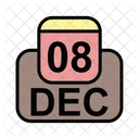 Dicembre Calendario Data Icon