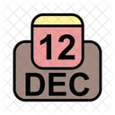 Dicembre Calendario Data Icon