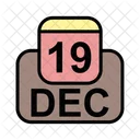 Dicembre Calendario Data Icon