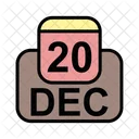 Dicembre Calendario Data Icon