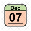 Dicembre Calendario Data Icon