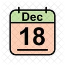 Dicembre Calendario Data Icon