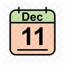 Diciembre Calendario Fecha Icono