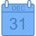 Diciembre Dia Calendario Icono