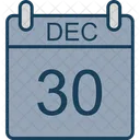 Diciembre Calendario Fecha Icono