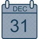 Diciembre Calendario Fecha Icono