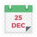 Diciembre Calendario Fecha Icono