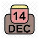 Diciembre Calendario Fecha Icono