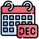 Diciembre Calendario De Diciembre Tiempo Icon