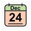 Diciembre Calendario Fecha Icono